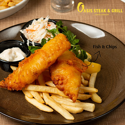 Oasis Steak and Grill is a family restaurant that offers Western food in a comfortable environment