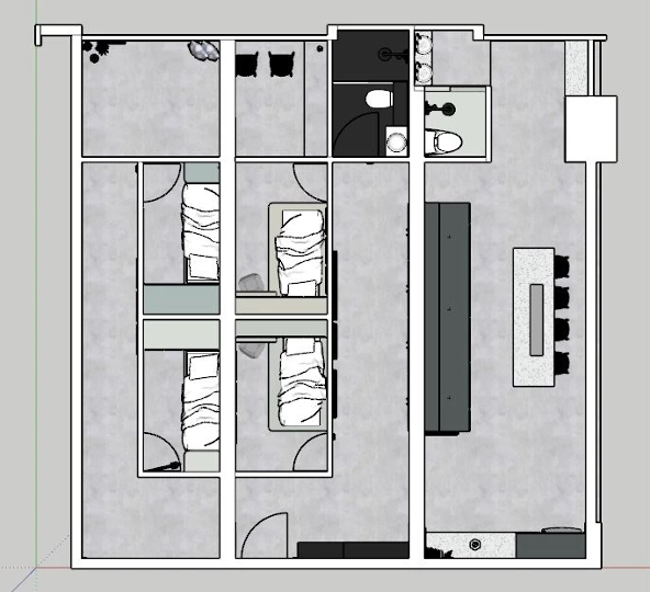 HDB five room floor plan by Timothy Ong