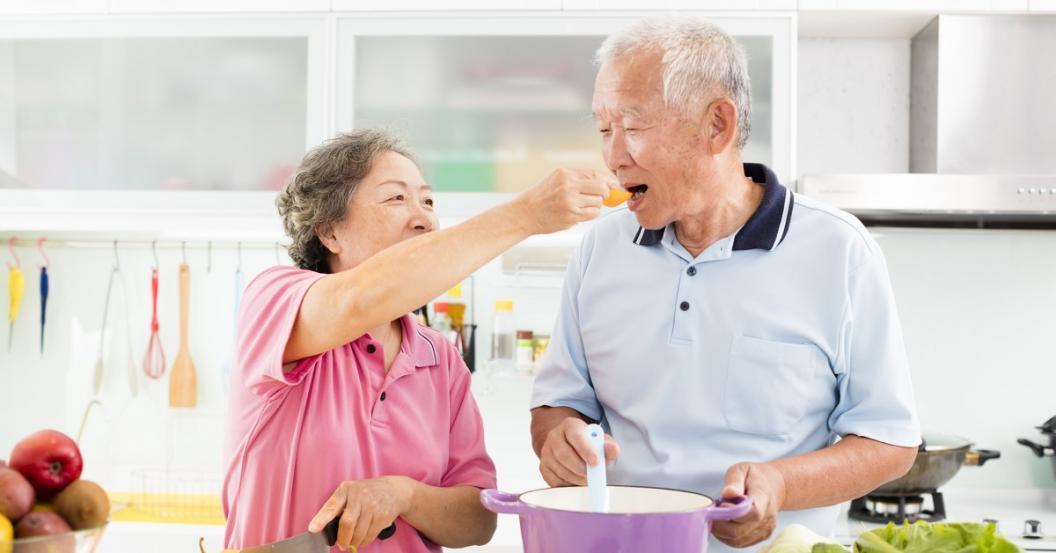 Senior Couple in Kitchen Senior Couple in Kitchen